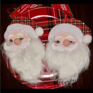 ♥️ 2 SANTA ORNAMENTS ♥️